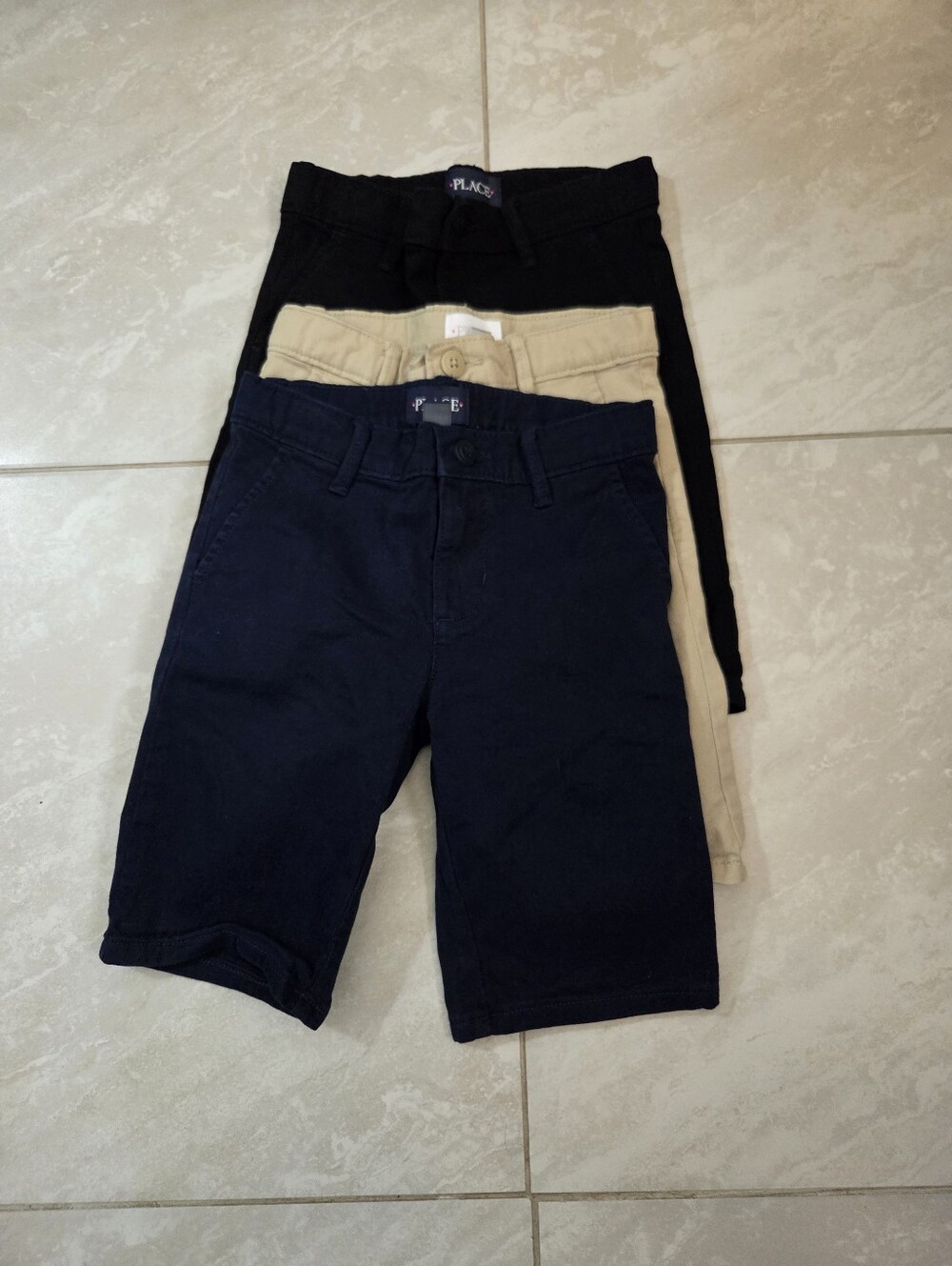 Children's Place girls uniform stretch chino shorts Bundle, Sz 8 NWOT
